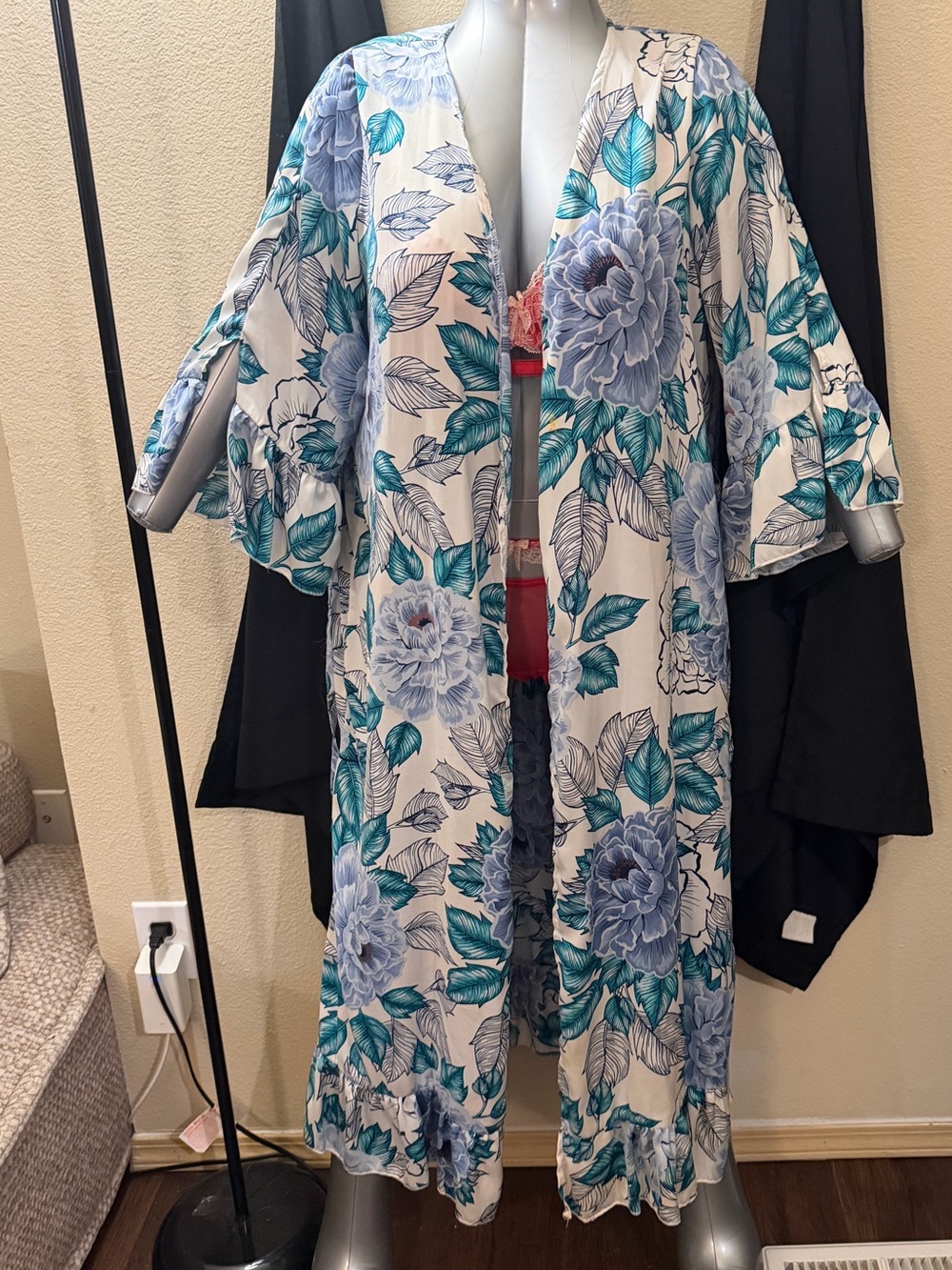 Cotton On Body Robe with Blue & Teal Floral Print
